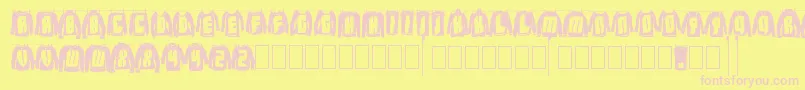 LaundryDay Font – Pink Fonts on Yellow Background