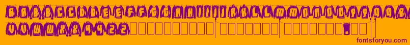 LaundryDay Font – Purple Fonts on Orange Background