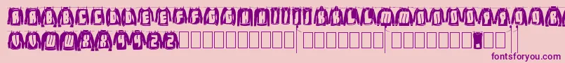 LaundryDay Font – Purple Fonts on Pink Background