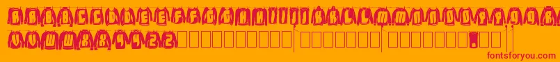 LaundryDay Font – Red Fonts on Orange Background