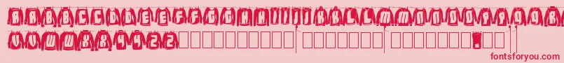 LaundryDay Font – Red Fonts on Pink Background