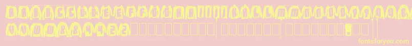 LaundryDay Font – Yellow Fonts on Pink Background
