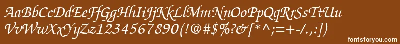 Подробнее о шрифте ItcZapfChanceryLtItalic Шрифт ItcZapfChanceryLtItalic – белые шрифты на коричневом фоне