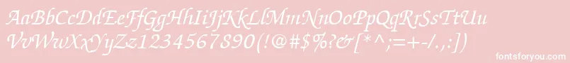 ItcZapfChanceryLtItalic Font – White Fonts on Pink Background