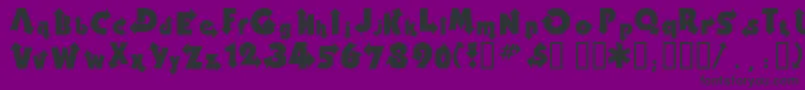 Thisway-Schriftart – Schwarze Schriften auf violettem Hintergrund