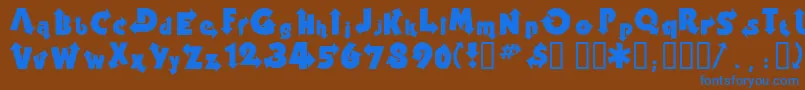 Шрифт Thisway – синие шрифты на коричневом фоне