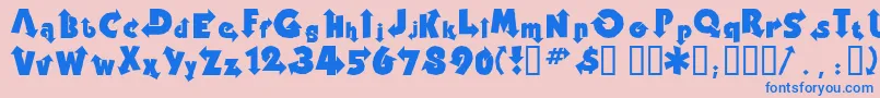 Шрифт Thisway – синие шрифты на розовом фоне
