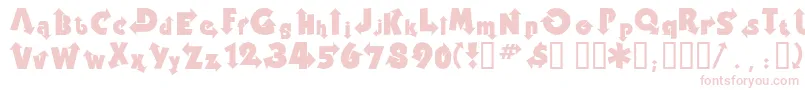 フォントThisway – 白い背景にピンクのフォント