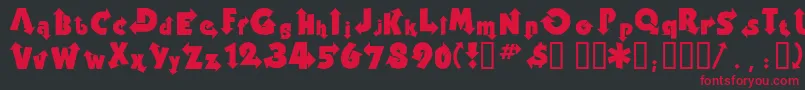 Thisway Font – Red Fonts on Black Background