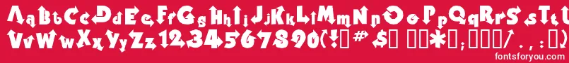 フォントThisway – 赤い背景に白い文字
