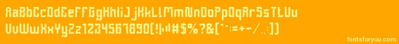 DayakShield Font – Yellow Fonts on Orange Background