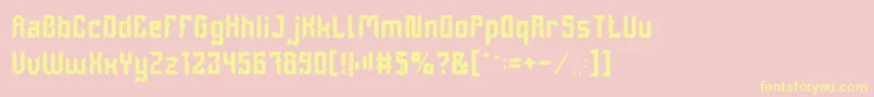 DayakShield Font – Yellow Fonts on Pink Background