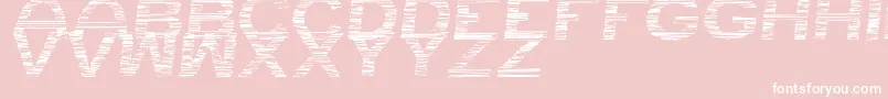 RayadaTfb-Schriftart – Weiße Schriften auf rosa Hintergrund