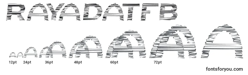 Размеры шрифта RayadaTfb