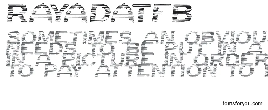 Обзор шрифта RayadaTfb