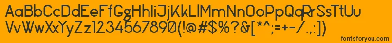Coconutexpress01Trial-Schriftart – Schwarze Schriften auf orangefarbenem Hintergrund
