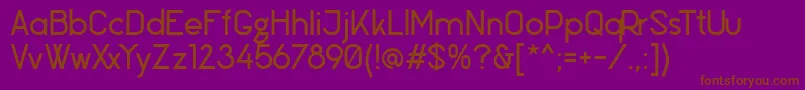 Coconutexpress01Trial Font – Brown Fonts on Purple Background