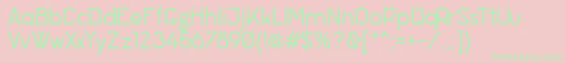 Coconutexpress01Trial Font – Green Fonts on Pink Background