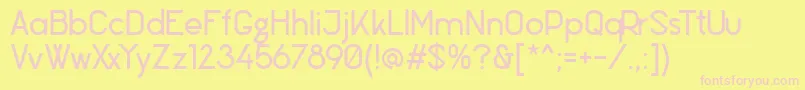 Coconutexpress01Trial Font – Pink Fonts on Yellow Background