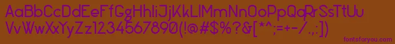 Coconutexpress01Trial Font – Purple Fonts on Brown Background