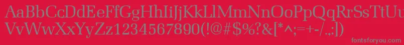 MarseilleRegular Font – Gray Fonts on Red Background