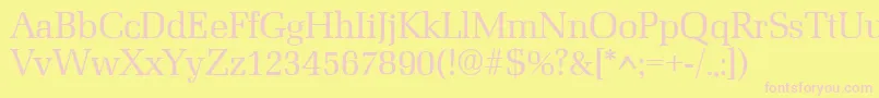 MarseilleRegular Font – Pink Fonts on Yellow Background