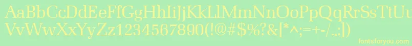 MarseilleRegular Font – Yellow Fonts on Green Background