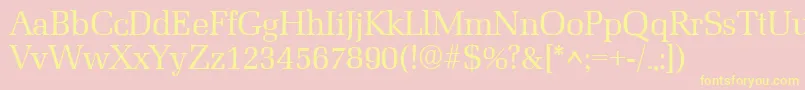 MarseilleRegular Font – Yellow Fonts on Pink Background