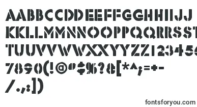 Rafika font – stencil Fonts