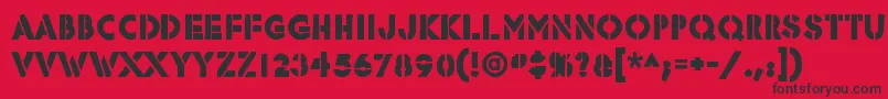 Rafika Font – Black Fonts on Red Background