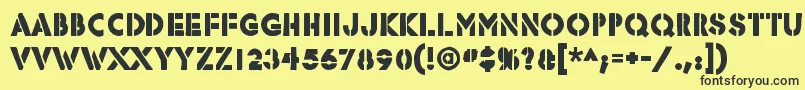 Rafika Font – Black Fonts on Yellow Background