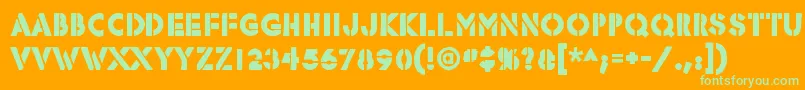 Rafika Font – Green Fonts on Orange Background