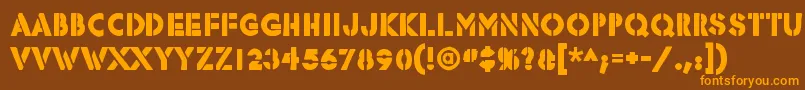 Rafika Font – Orange Fonts on Brown Background