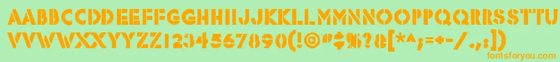 Rafika Font – Orange Fonts on Green Background