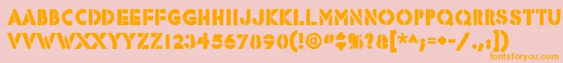 Rafika Font – Orange Fonts on Pink Background