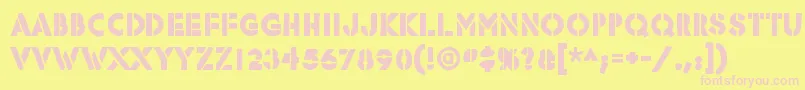 Rafika Font – Pink Fonts on Yellow Background