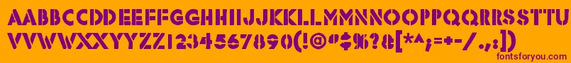 Rafika Font – Purple Fonts on Orange Background