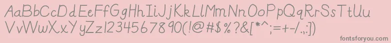 Шрифт Kbreallydnealie – серые шрифты на розовом фоне