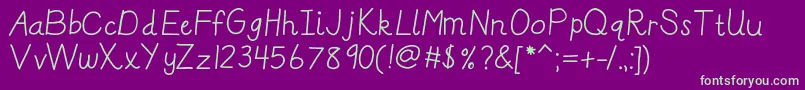 Kbreallydnealie Font – Green Fonts on Purple Background