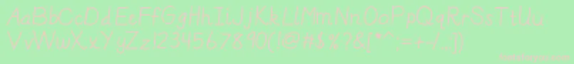 Kbreallydnealie Font – Pink Fonts on Green Background