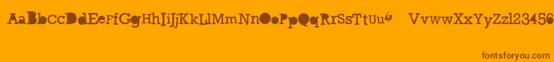 GycentiumGoespop Font – Brown Fonts on Orange Background