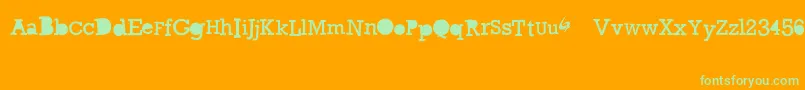 GycentiumGoespop Font – Green Fonts on Orange Background