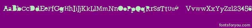 GycentiumGoespop Font – Green Fonts on Purple Background