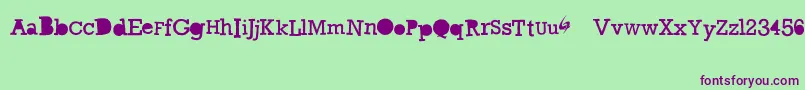 GycentiumGoespop Font – Purple Fonts on Green Background