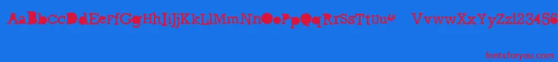 GycentiumGoespop Font – Red Fonts on Blue Background