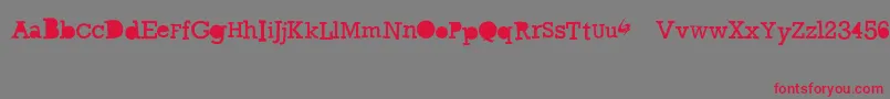 GycentiumGoespop Font – Red Fonts on Gray Background