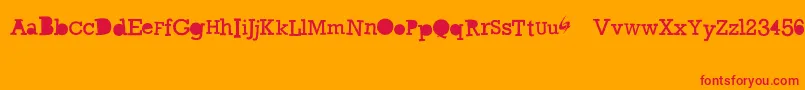 GycentiumGoespop Font – Red Fonts on Orange Background