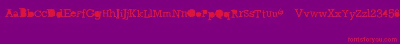 GycentiumGoespop Font – Red Fonts on Purple Background