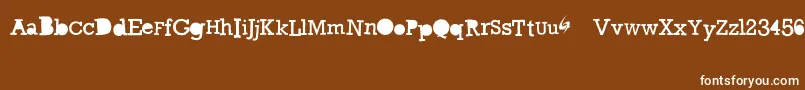 GycentiumGoespop Font – White Fonts on Brown Background