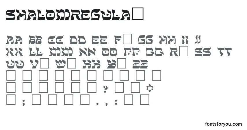 ShalomRegular Font – alphabet, numbers, special characters